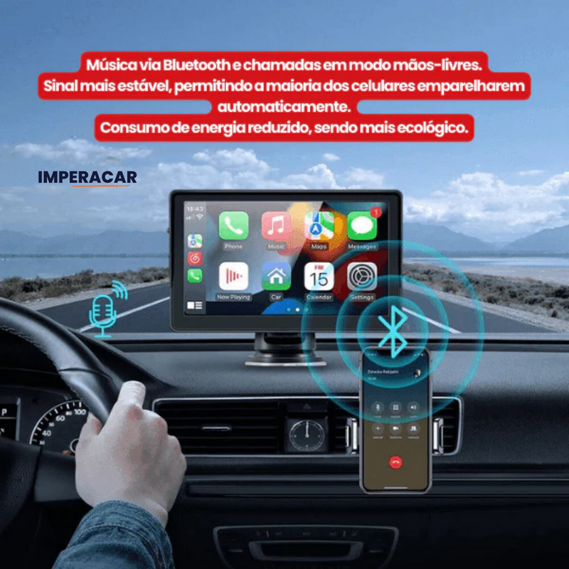 Tela Multimídia com CarPlay - SmartPlay 7" + Câmera de Ré GRÁTIS - Imperacar | Ultimas Unidades