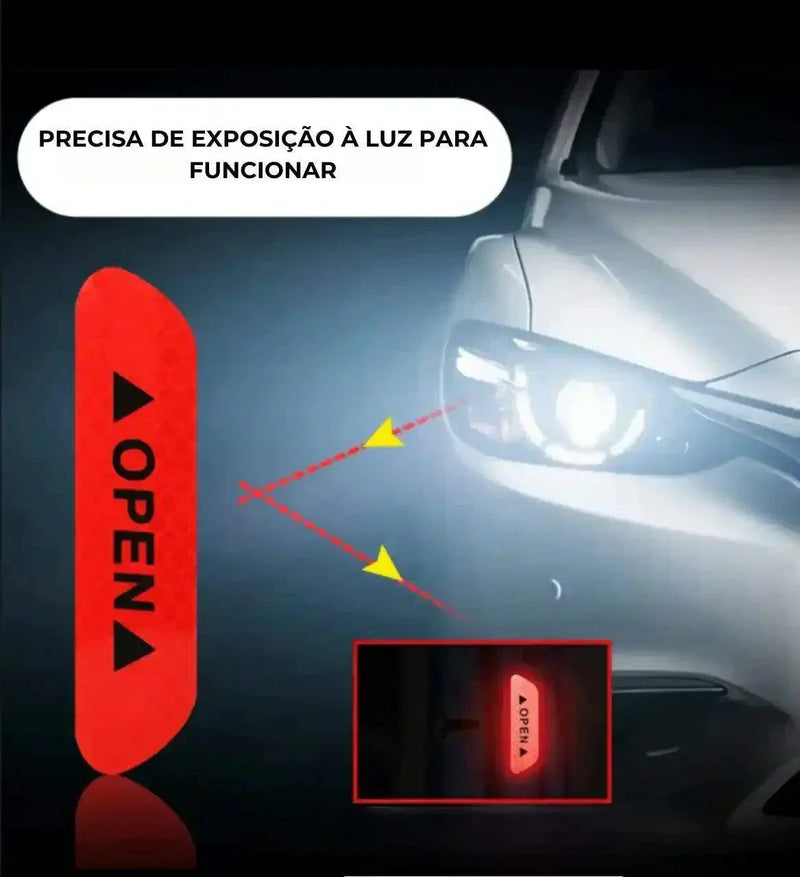 Adesivos Refletivos Noturnos 4 Unidades - Acellerando